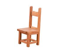 JOINPAYA Wooden Chair Single Thicken Simulated Backrest Dollhouse Furniture Decor for Miniature World Lightweight and for DIY Projects and Photography Props
