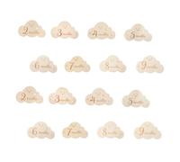 JOINPAYA Wooden Cloud Shaped Calendar Monthly Photo Props Cards Newborn Announcement Journey Progress Decorations