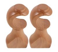 JOINPAYA Wooden Curtain Rod Holder 2Pcs, Wall Mounted 35Mm Opening Bracket, Stable Support for Window Drapery Poles, Suitable for Seasonal Decorations and Living Room Use