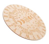 JOINPAYA Wooden Divination Board with Carving Divination Plate and Dowsing Pendulums Solid Reliable Wood Material Decorative Khaki Style for Beginners at Thanksgiving and Mother's Day