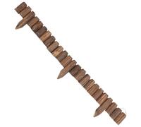 JOINPAYA Wooden Garden Fence Stake 120cm x 10cm Carbonized Solid Wood Decorative Outdoor Border Fence for Lawn Flowerbed Edging and Courtyard Ornament