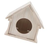 JOINPAYA Wooden Hamster Hideout Small Pet Hideout for Guinea Pigs Chinchilla Cage Safe Climbing and Resting House for Small Animals with Natural Wood Material