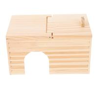 JOINPAYA Wooden Hamster Nest with Flipping Lid Small Pet Sturdy Pet Living House Indoor Supply for Hamsters and Small Animals
