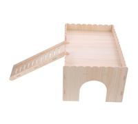JOINPAYA Wooden Nest Slide for Chinchilla Hamster House Castle Rat House Hamsters Hideout Toy Accessories
