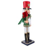 JOINPAYA Wooden Nutcracker Ornaments Christmas Nutcracker Soldiers Festive Holiday Table Decor Green Hand-painted Traditional for Christmas Windowsills