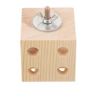 JOINPAYA Wooden Parrot Chewing Cube with Bird Foraging Training, Safe Natural Wood Teeth Grinding Plaything, Suitable for Cockatiels and Small to Medium Parrots