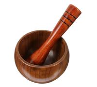 JOINPAYA Wooden Pestle Garlic Crusher round Shape Simple Design Workmanship Wood Easy to Carry Comfortable to Hold Kitchen Use