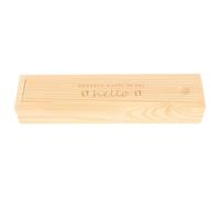 JOINPAYA Wooden Pregnancy Test Keepsake Box Beige Footprint Pattern Box with Lid for Storing Mementos and Preserving Pregnancy Tests for Nursery and New Parents Keepsake