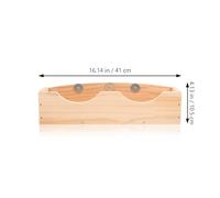 JOINPAYA Wooden Rabbit Hay Rack Feeder with Large Capacity Rectangular Hanging Groove for Bunny Guinea Pig Hamster Feeding and Storage in Cage