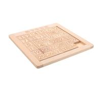JOINPAYA Wooden Sliding Number Puzzle Brain Teaser for Portable Digital Huarongdao Logic Game Early Education Math Learning Wood Brain Teaser for Travel and Classroom Use