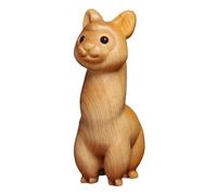 JOINPAYA Wooden Statue Alpaca Animal Ornament Home Desktop Accessories Collector's Item