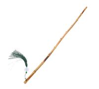 JOINPAYA Yoga Decorative Stick with Tassel Handmade Bamboo Root Ruler Educational Teaching Tool for Home Decor and Discipline