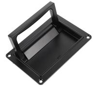 JOINPAYA Zinc Alloy Recessed Door Pull Handle for Mini Container and Control Equipment, Black Foldable Low Profile Pocket Handle with No Noise and Anti-Rust Features