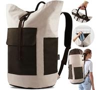 JOINPRO Laundry Bag Backpack, Khaki, XL, Classic