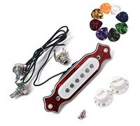 JOINSI 1 sets Pre-wired 6-string Cigar Box Guitar Pickup Soundhole Harness with Picks, Volume & Tone for Electric Guitar