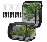 JOINSI 2 Pcs 36" Mesh Plant Cover, Garden Plant Protector Netting, Pop Up Insects Guard Cover Protect Strawberry, Fruit, Vegetables, Flowers, Herbs from Birds Bugs