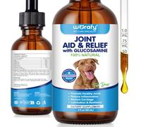 Joint Aid & Relief With Glucosmine for Dogs, 100% Natural Liquid Joint Care with Turmeric, Supports Mobility & Flexibility, Hip and Joint Supplement for dogs Adult & Senior, Bacon Flavour, 60ml