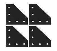 Joint Board Plate Corner Angle Bracket, 5 Hole, 90 Degree, Silver/Black, for 2020 Series (Black )