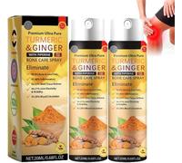 Joint & Bone Therapy Turmeric Ginger Treatment Spray,Turmeric Ginger Bone Therapy Spray,Arthritis Relief Spray,Natural Herbal Turmeric & Ginger Bone Care Spray for Women Men (2 Pcs)