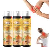 Joint & Bone Therapy Turmeric Ginger Treatment Spray,Turmeric Ginger Bone Therapy Spray,Turmerics Joint Pain Relief Sprays,Arthritis Relief Sprays for Knees,Shoulders,Back,Legs (3 Pcs, 20ml)