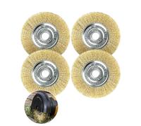 Joint Brush Set, 4 Pieces Brass Wire Brush for Gloria Multibrush and Weedbrush, Diameter 11.5 cm, Garden Weed Brush Accessories for Floor Cleaning, Moss, Dirt and Weeds in Joints (4)