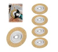 Joint Brush Set of 6, Wire Brush Compatible with G-loria Multibrush, Diameter 11.5 cm, Weedbrush Accessories, Steel Wire Joint Brush for Floor Cleaning, Moss, Dirt and Weeds in Joints