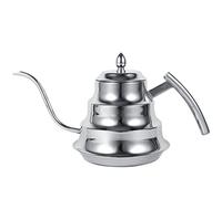 Joint Design Stainless Steel Gooseneck Coffee Kettle, 1.2L Drip Pot for Pour Over Coffee and Tea, Ergonomic Handle, Safe for Gas Electric Stove, Easy to (Silver)