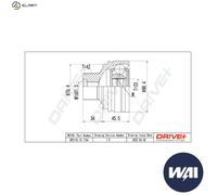 Driveshaft CV joint DP2110.10.1104 Drve+ for AUDI Q5 A5 A4 B8 A4 B8 Avant