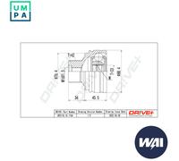 Driveshaft CV joint DP2110.10.1104 Drve+ for AUDI Q5 A5 A4 B8 A4 B8 Avant