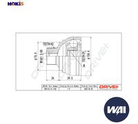 JOINT KIT DRIVE SHAFT DP2110.10.1105 FOR AUDI A4/B8 A5/Sportback/Convertible