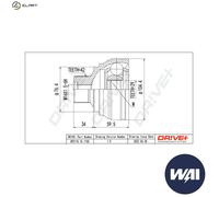 Drive Motorradbekleidung Driveshaft CV Joint Kit DP2110.10.1105 for Audi A4 B8 & A5