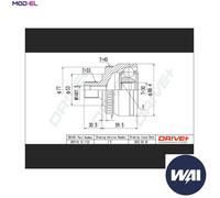 Driveshaft CV joint DP2110.10.1122 Drve+ for AUDI VW SKODA