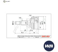 JOINT KIT DRIVE SHAFT DP2110.10.1132 FOR CHEVROLET L44/LXT 1.6L 4cyl NUBIRA