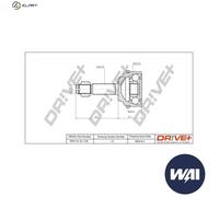Driveshaft CV joint DP2110.10.1135 Drve+ for CHEVROLET DAEWOO