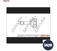 Driveshaft CV joint DP2110.10.1135 Drve+ for CHEVROLET DAEWOO