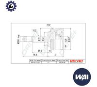 JOINT KIT DRIVE SHAFT DP2110.10.1139 FOR DAEWOO F18S2 1.8L A13SMS 1.3L 4cyl
