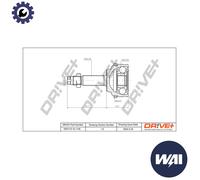 Driveshaft CV joint DP2110.10.1145 Drve+ for PEUGEOT CITROËN RENAULT OPEL