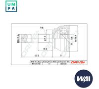 Drve+ DP2110.10.1153 Joint Kit, drive shaft for CITROËN,FIAT,PEUGEOT