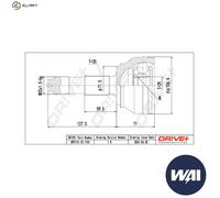 JOINT KIT DRIVE SHAFT DP2110.10.1153 FOR PEUGEOT BOXER/Platform/Chassis/Bus 2.2L