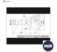 Drve+ DP2110.10.1153 Joint Kit, drive shaft for CITROËN,FIAT,PEUGEOT