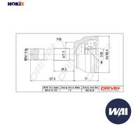 JOINT KIT DRIVE SHAFT DP2110.10.1153 FOR PEUGEOT BOXER/Platform/Chassis/Bus 2.2L