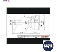 Drve+ DP2110.10.1153 Joint Kit, drive shaft for CITROËN,FIAT,PEUGEOT