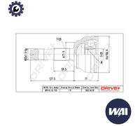 JOINT KIT DRIVE SHAFT DP2110.10.1153 FOR PEUGEOT BOXER/Platform/Chassis/Bus 2.2L