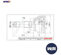 JOINT KIT DRIVE SHAFT DP2110.10.1155 FOR PEUGEOT BOXER/Bus/Platform/Chassis 3.0L