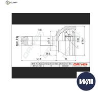 JOINT KIT DRIVE SHAFT DP2110.10.1155 FOR PEUGEOT BOXER/Bus/Platform/Chassis 3.0L