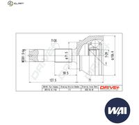 JOINT KIT DRIVE SHAFT DP2110.10.1155 FOR PEUGEOT BOXER/Bus/Platform/Chassis 3.0L