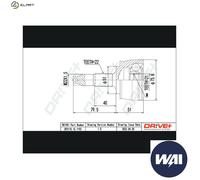 Driveshaft CV joint DP2110.10.1193 Drve+ for FIAT OPEL ALFA ROMEO ABARTH