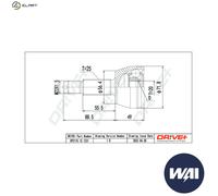 JOINT KIT DRIVE SHAFT DP2110.10.1231 FOR MAZDA FORD KA FIESTA/Hatchback/Van 1.3L
