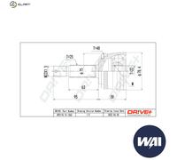 JOINT KIT DRIVE SHAFT DP2110.10.1262 FOR HYUNDAI KIA G4EE 1.4L G4EA 1.3L 4cyl