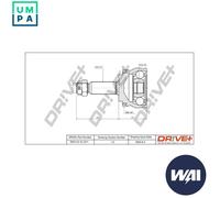 Driveshaft CV joint DP2110.10.1271 Drve+ for KIA HYUNDAI